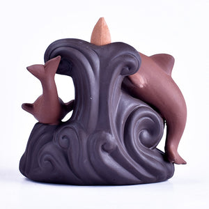 Dolphin Backflow Incense Burner - Shanghai Stock