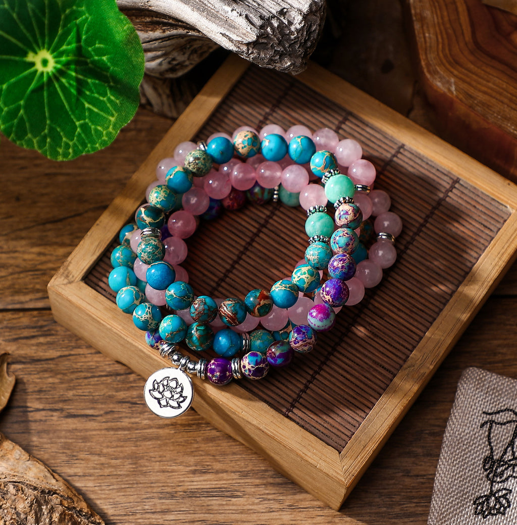 Mala Natural Stone Necklace Bracelet