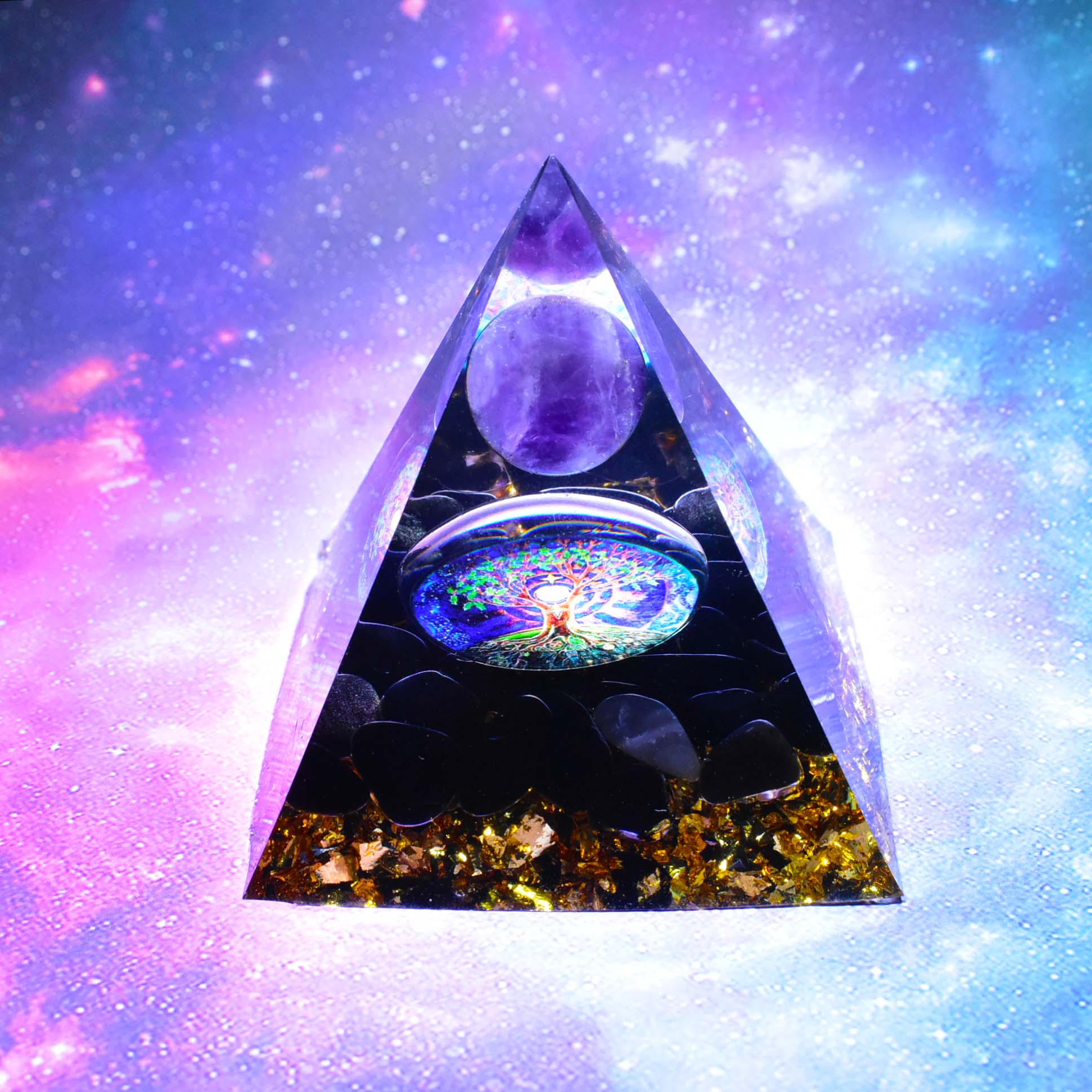 Orgone Pyramid Amethyst - Handmade