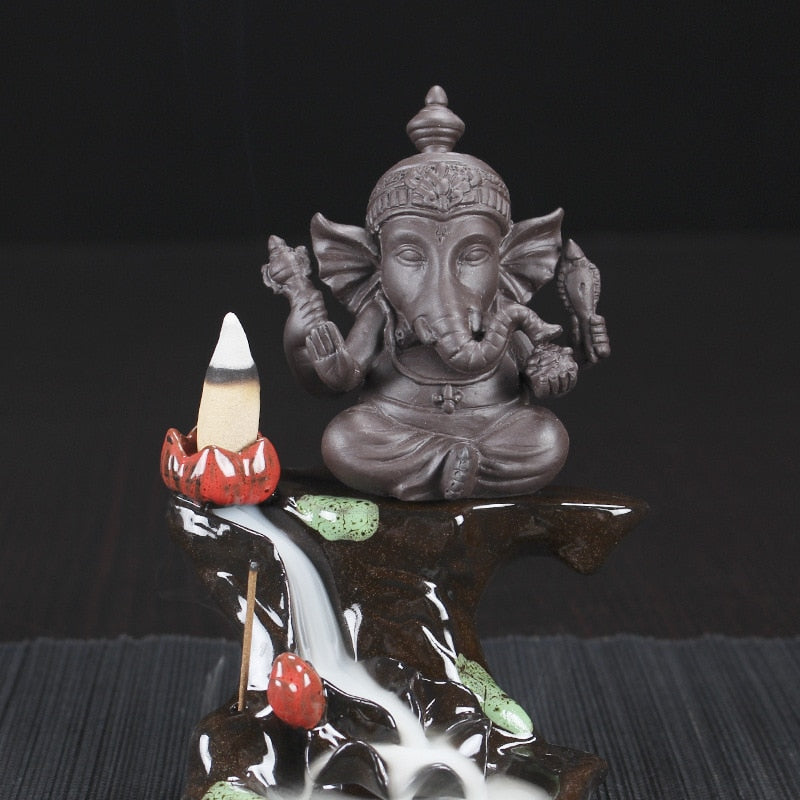 Ganesha Elephant Backflow Incense Burner - Shanghai Stock